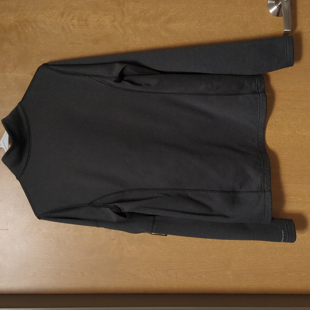 Columbia Park View 1/2 Zip Grid Fleece Jacket Omni-Wick Gray Thumbholes - Picture 9 of 14